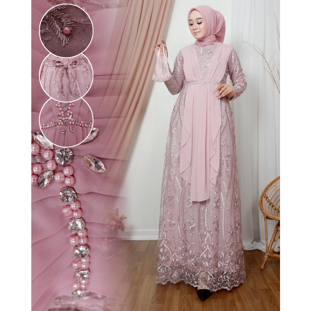 Gamis Asyila / Kebaya Modern Original / Gamis Pesta / Fashion Muslimah