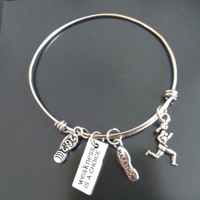 RUNNING BANGLE - weakness a choice - MARATHON - GELANG CHARMS