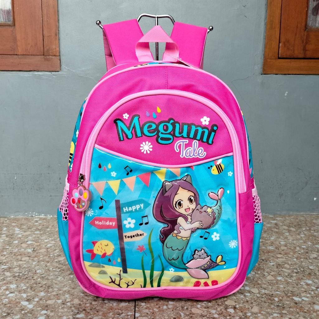 Tas Ransel Backpack Sekolah Anak Perempuan Little V Original Mermaid Megumi Tale