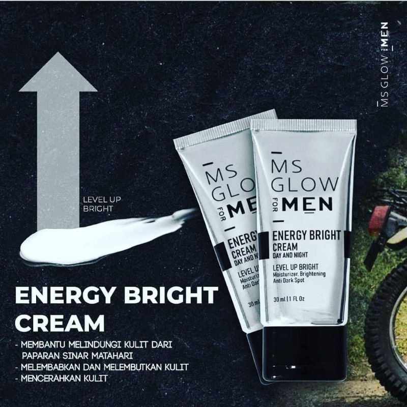 [ PROMO ] Cream Pemutih Wajah Pria Cream Ms Glow For men  Perawatan wajah Pria