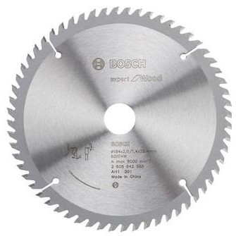 Bosch 8" 60T Circular Saw Blade / Mata Gergaji Kayu 8 Inch 60 T