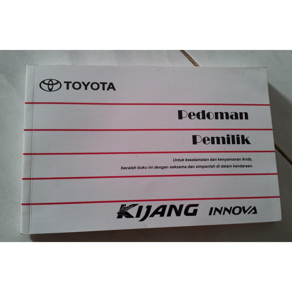 ManualBook Manual Book Toyota Innova