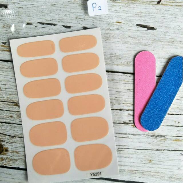 Nude Nail sticker/stiker kuku Polos Nude [P2]
