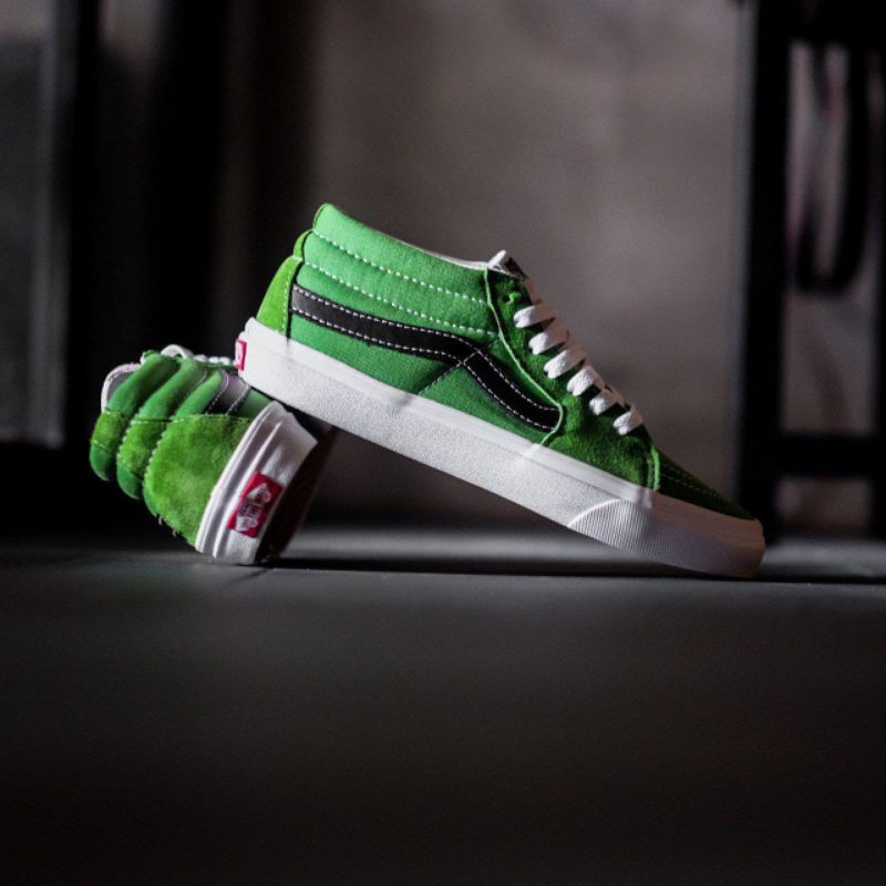 green custom vans