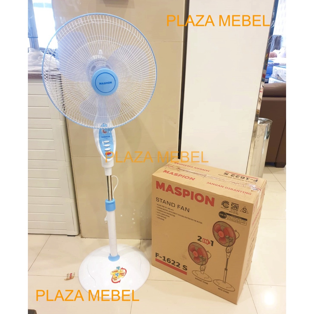 Kipas angin berdiri stand fan Maspion F 1622 S - 16 inch 2in1 duduk