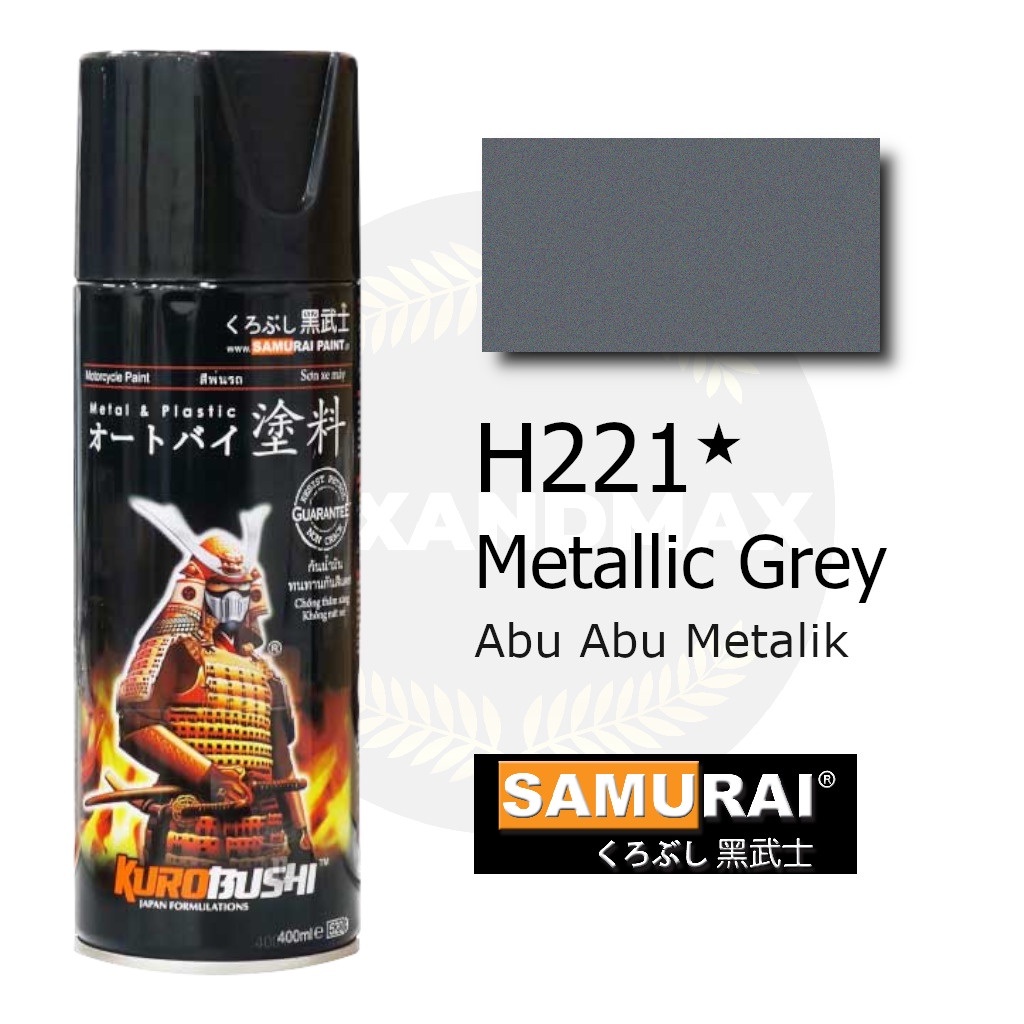 Samurai Paint H221 Metallic Grey 400 ml - Cat Semprot