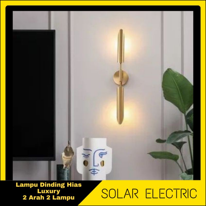 Lampu Dinding Hias Mewah Premium Gold Luxury Antique 2 Arah