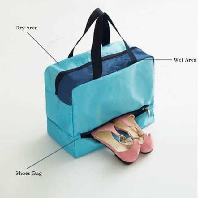 3 Layer Bag Waterproof / Tas 3 Sisi Kering &amp; Basah&amp;Sepatu Sport Beach