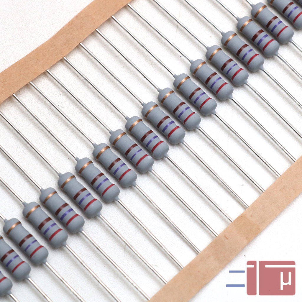 x10 Resistor 270R 270 Ohm 1W Metal Oxide 5% Taiwan Kaki Tembaga