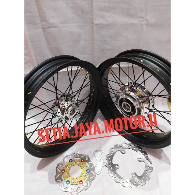 Velg Ninja Rr R 250 300 17 tapak lebar sepaket bonus setel velg pnp ninja R ninja Rr