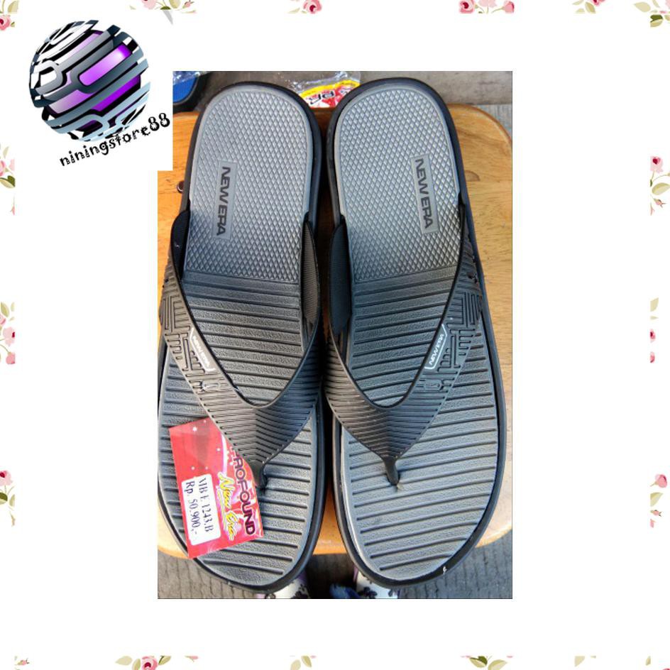 Sandal sendal pria JepitKaret New Era Besar Jumbo 42 44 Biru Muda, 40 DA45