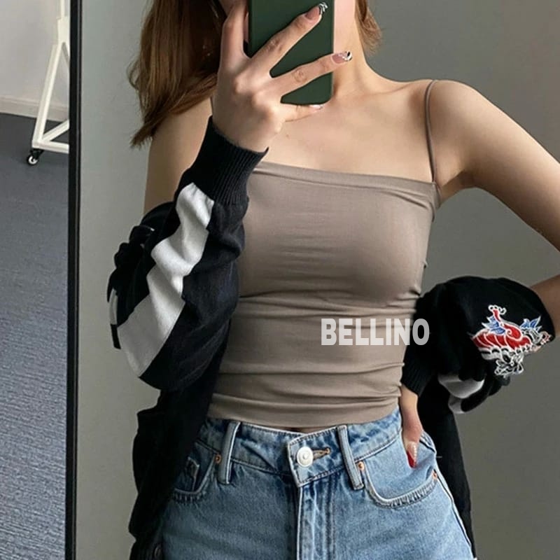 Premium Jumbo Tanktop Kemben Tali Cewek Size L XL Model Hits Terbaru 2022 / Tangtop Basic Crop Gaya Korea Premium Bahan Katun Adem Stretch