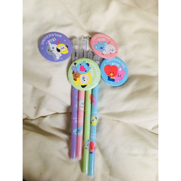 

BALLPOINT BTS / BT21 / PULPENT PIN BTS / TINTA GEL / BT21 MURAH / PULPEN KARAKTER BTS BT21
