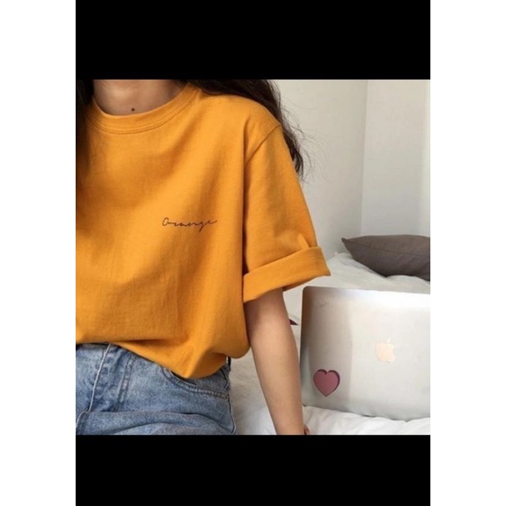 oversize orange kaos wanita