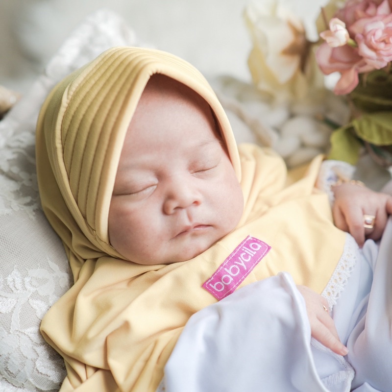 Babycila PAKET HEMAT 3pcs Khimar Najma Newborn + FREE POUCH
