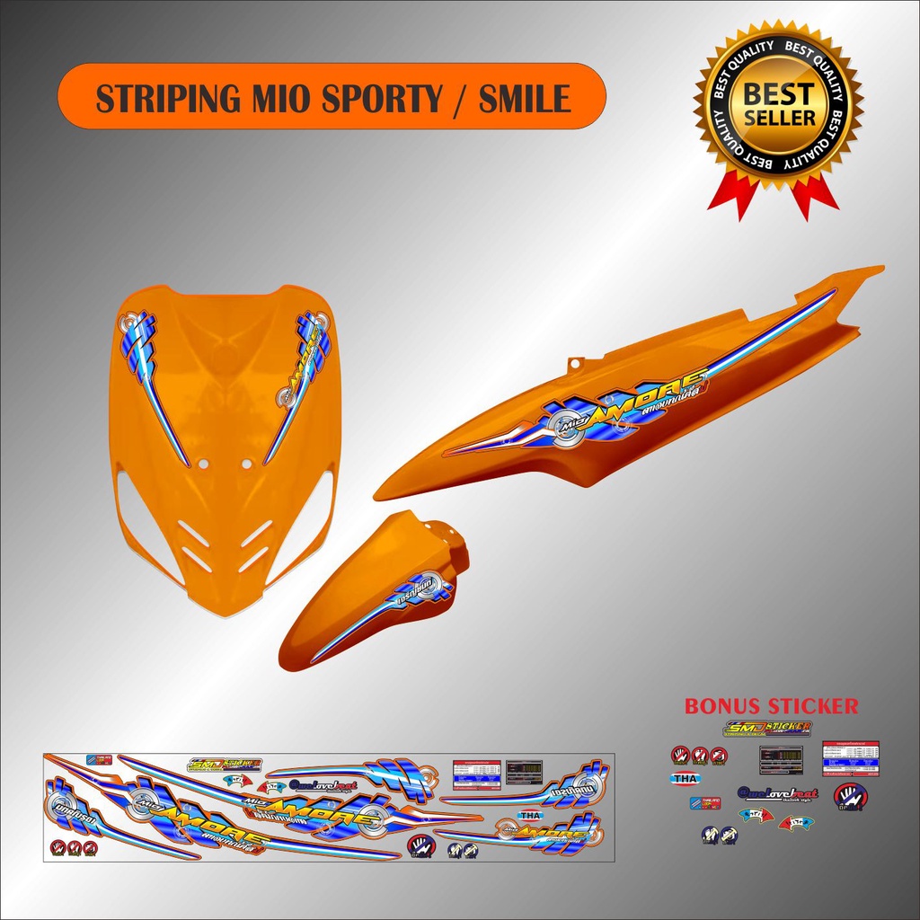 STICKER VARIASI LIS BODI MIO SPORTY / MIO SMILE STRIPING MIO KARBU