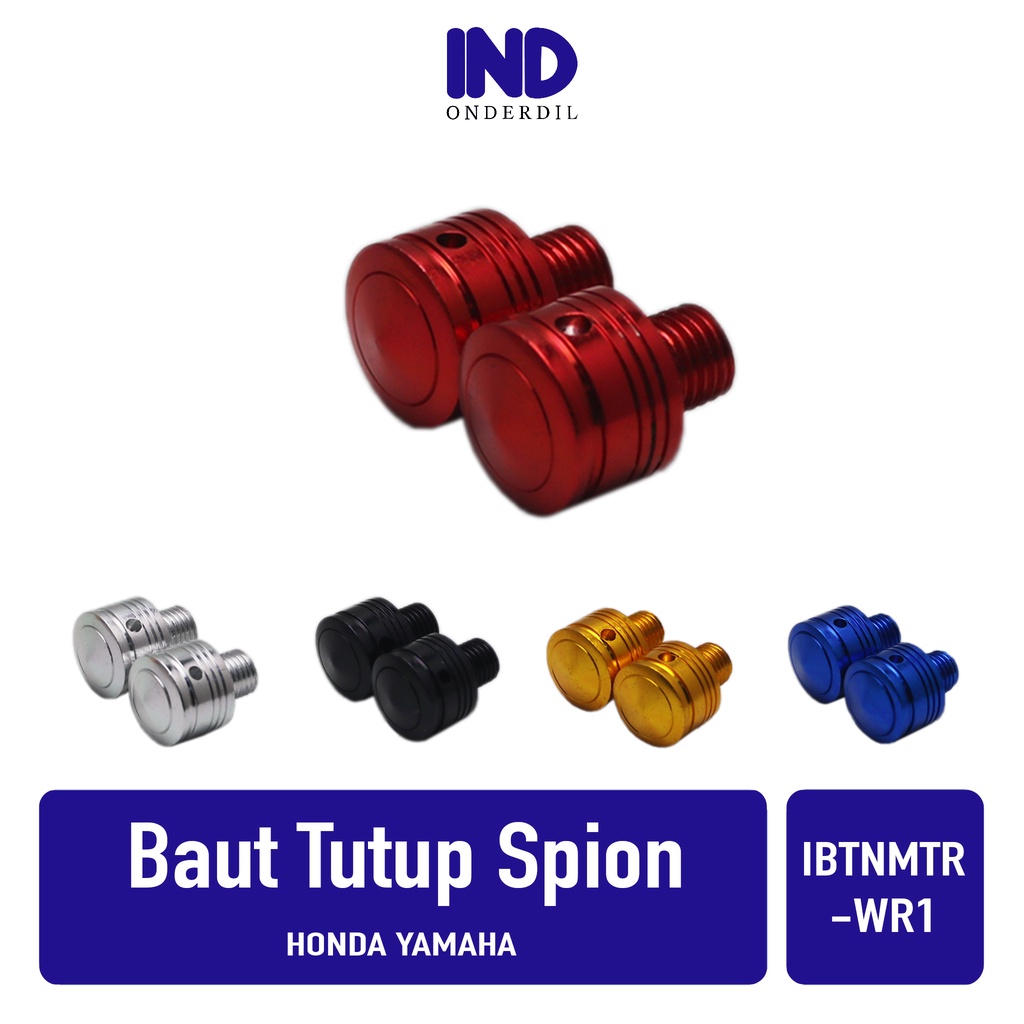 Baut-Baud Tutup Spion-Sepion Variasi 1 Warna Merah-Silver-Biru-Emas-Hitam Universal Yamaha/Honda