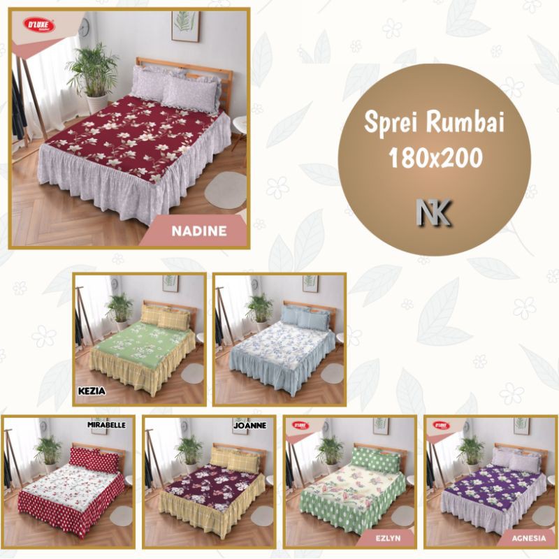 Sprei Kintakun D'luxe Rumbai 180x200 (5in1) Mirabelle Joanne Ezlyn Agnesia Kezia Nadine Aurelia