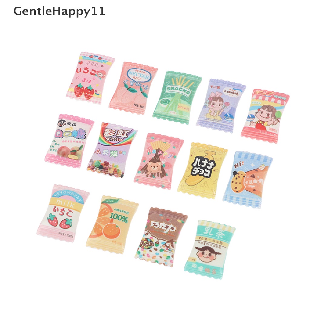 Gentlehappy 10Pcs / Set Mainan Miniatur Permen Skala 1: 12 Untuk Aksesoris Rumah Boneka