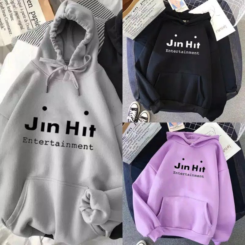 JIN HIT ENTERTAIMENT HOODIE UNISEX - ATASAN JUMPER TEBAL TERLARIS