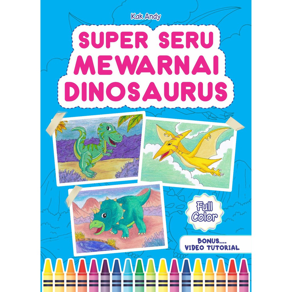 Buku Mewarnai Anak Paket 3 Buku Super Seru Mewarnai Dinosaurus