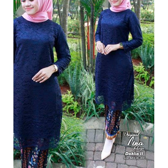 ☑ atasan kebaya brukat dres / brokat kurung /kebaya brokat /atasan kebaya /kebaya hijau botol/ kebay