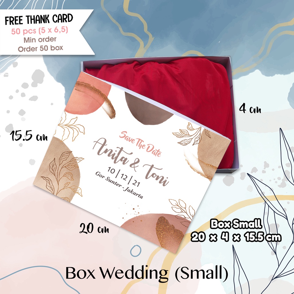 

20 x 15,5 x 4 cm box bridesmaid / box baju / box groomsman / box packaging SMALL