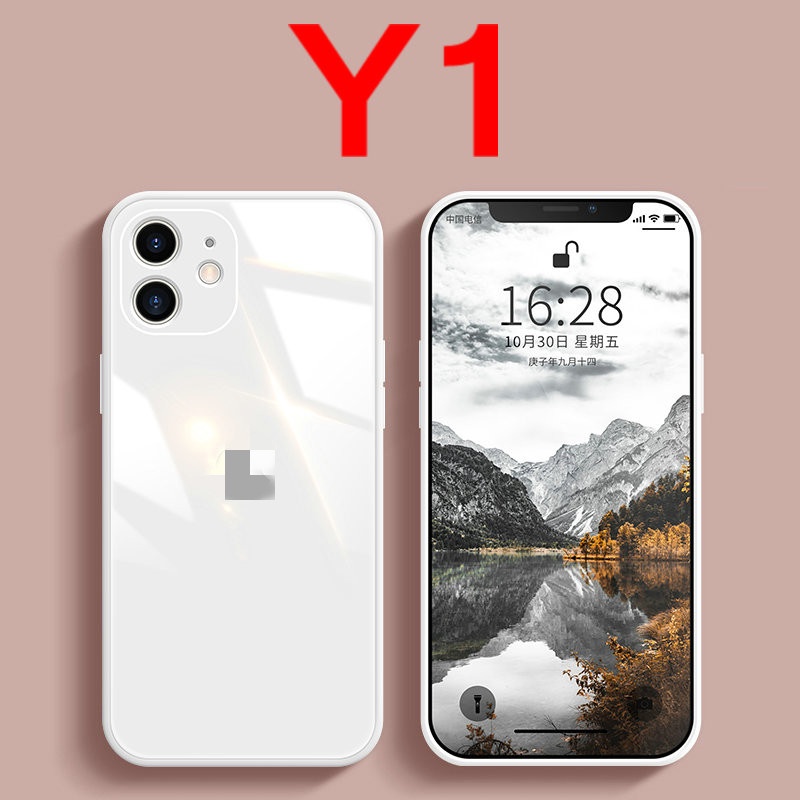 Case Tempered Glass Warna Permen Untuk Iphone 6 6s 7 8 Plus Xs Max X Xr 11 12 Pro Max