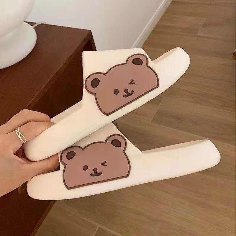 [littlecrab] Sendal Rumah Berkualitas Bear Samping Sandal Lucu Unik Beruang Keren Trendy Sandal Empuk Sendal Karet Korean Style