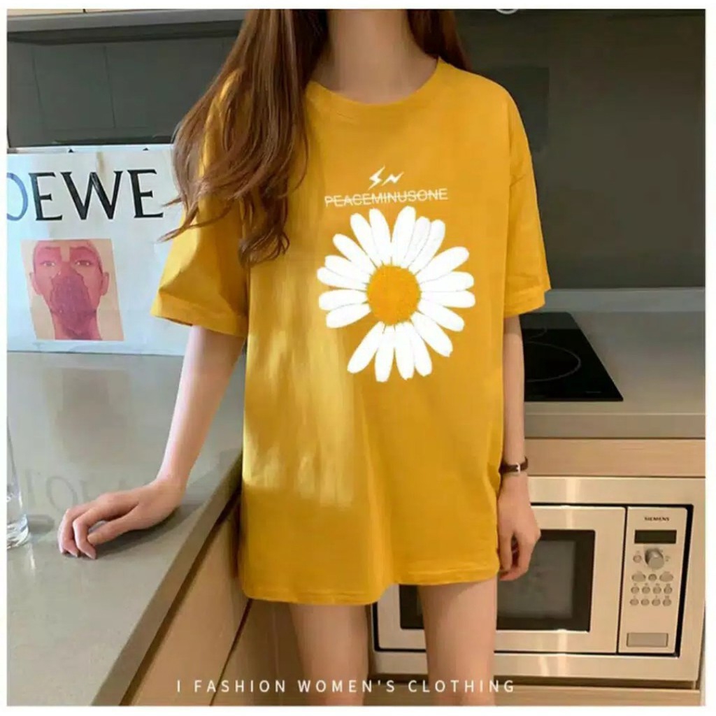 Kaos Jumbo / Atasan BIGSIZE Sun Flower Fit XXXL (Ld 106 CM)