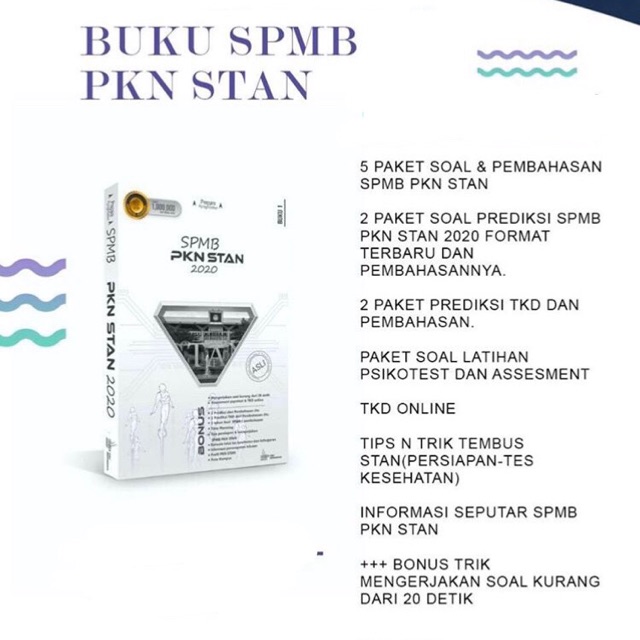 Buku SPMB PKN STAN 2020 ( TPA,TBI, SKD & Psikotest)