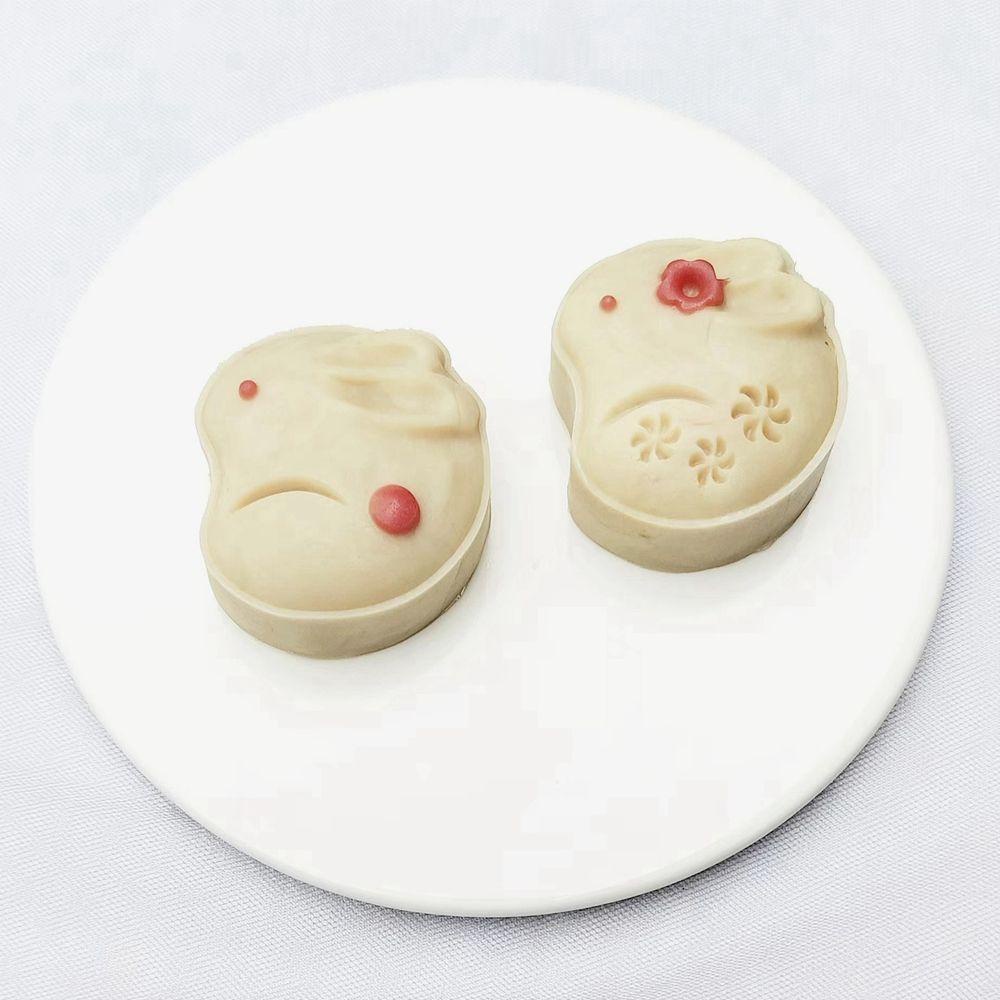 [Elegan] Cetakan Mooncake Mudah Demoulding Suit 3D Membuat Kue Giok Kelinci Hadiah Indah Baking Aksesoris