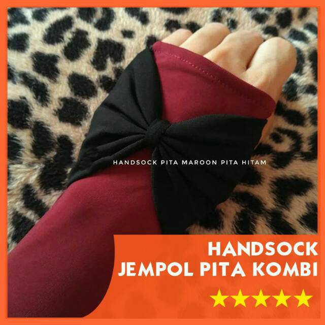 Handsock Jempol Pita Hitam/Handsock Pita/Handsock Wanita