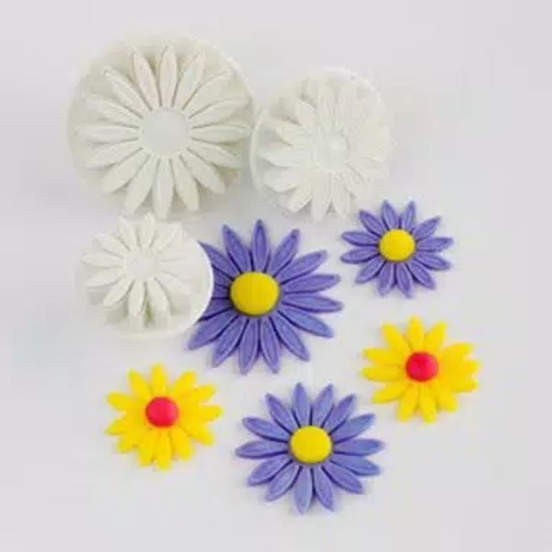 Plunger Sunflower / Bento Cookies Fondant Plunger Cutter Stamp Sunflower Bunga Matahari