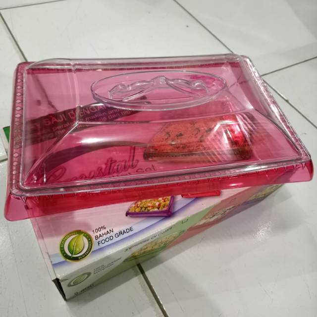 Buffet set crystal lovenia/ tempat sayur lauk/ wadah serbaguna/ tray saji tutup