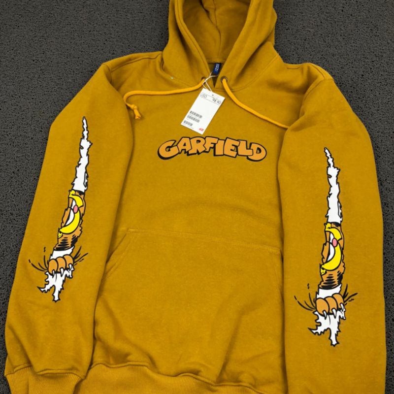 HOODIE PULLOVER H&M DIVIDED GARFIELD MUSTARD FULLTAG ORIGINAL PREMIUM QUALITY