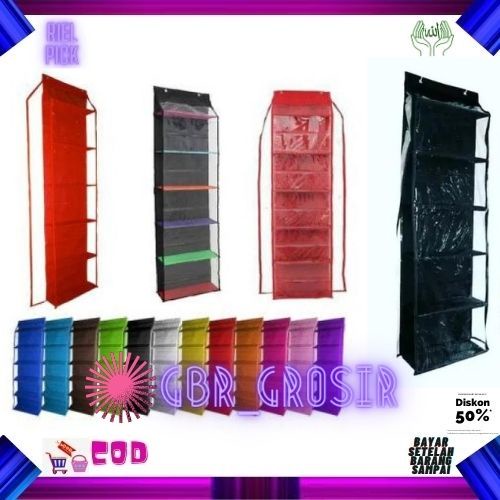 RAK TAS GANTUNG 5 SUSUN POLOS(ALAS TRIPLEK)