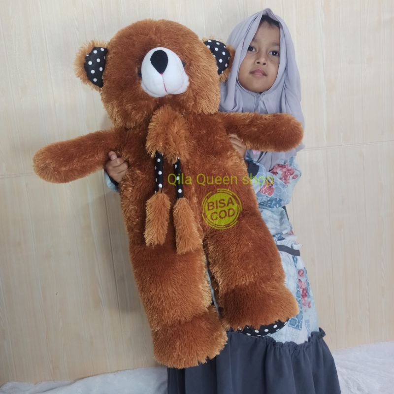 BONEKA Teddy BEAR SYAL XL 70CM bahan RASFUR