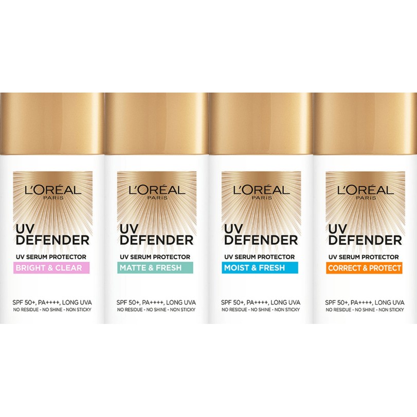 L'oreal Loreal Paris UV Defender Serum Protector Sunblock Sunscreen SPF 50+ Long UVA 50ml 50 ml