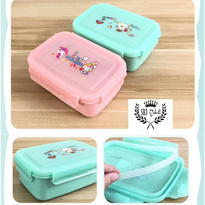 Kotak makan anak Sanrio 304 stainless BPA Free / Lunch Box Double Layer 304 STAINLESS anti bocor