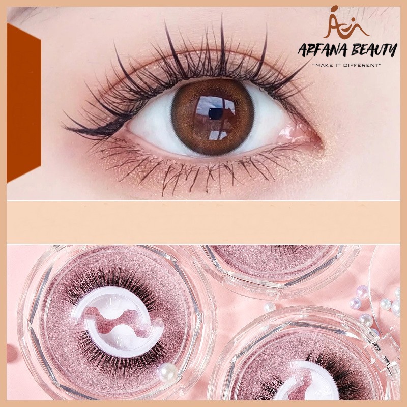 Bulu Mata Palsu 3D Tanpa Lem Eyelash Korean Cantik Natural Super Import Tinggal Tempel Bulu Mata Artis Terbaru Magic Eyelash Fake Anti Badai Original Termurah