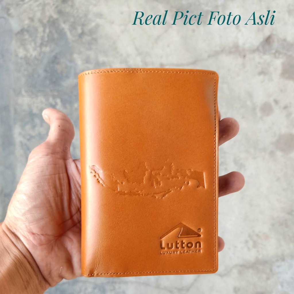 LUTTON - dompet kulit original pria - DOMPET KULIT SAPI ASLI 3/4 PULL UP