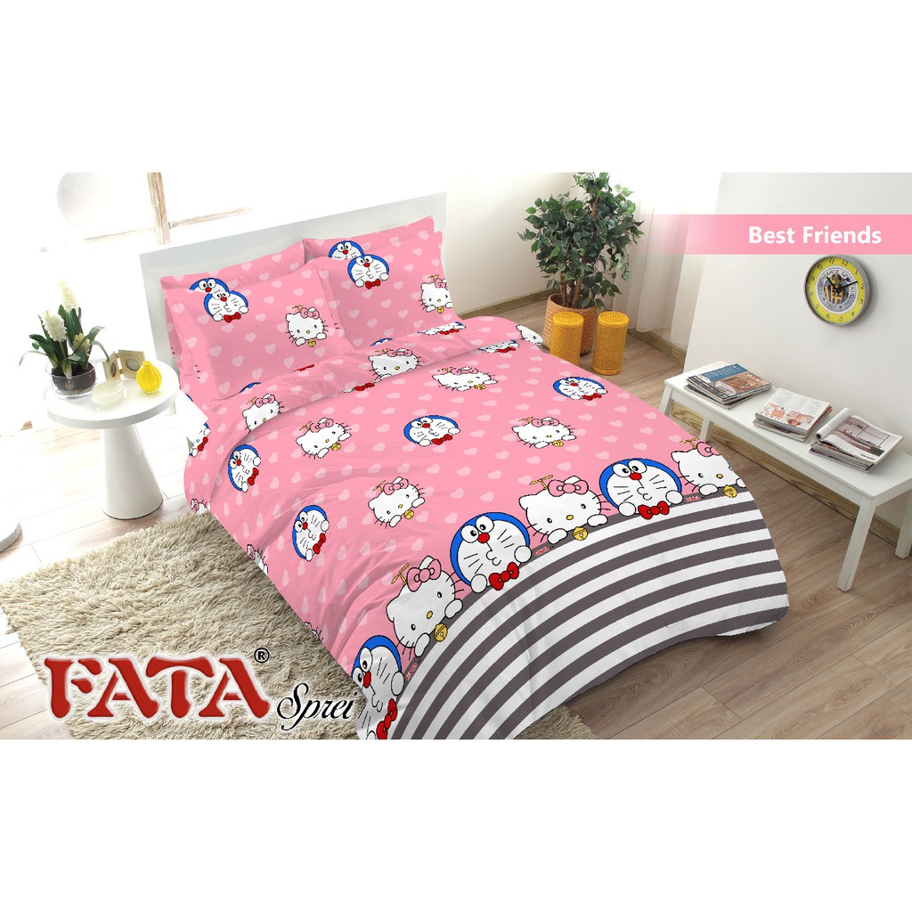 SPREI FATA KING B2 MOTIF FLAMINGO PINK CAROLYN FLORYN / SEPREI HALUS KEKINIAN (180X200)