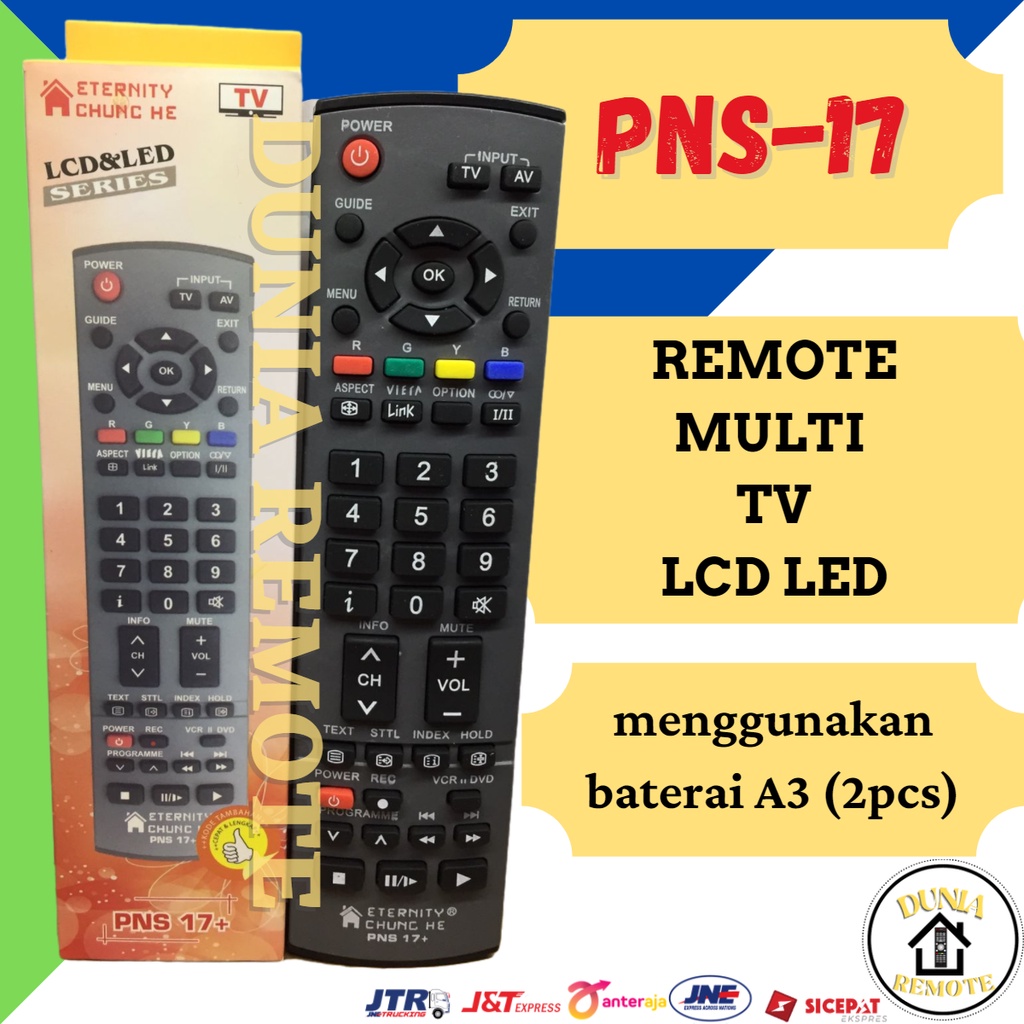 Remot / REMOTE TV Panasoni Viera MULTI LCD LED PNS17 tanpa setting