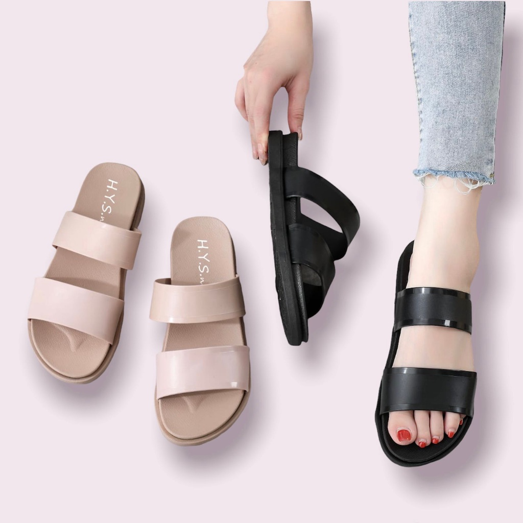 Sendal Wanita Terbaru/Sandal Karet Jelly Balance 0912