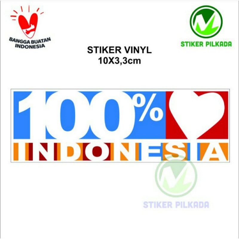 

STIKER VINYL 100% INDONESIA 10x3,3CM