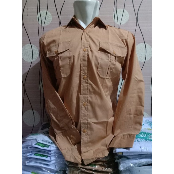 BAJU PRAMUKA LENGAN PANJANG/SMP/SMA//MTS/MA/MEREK KARMILA/SERAGAM SEKOLAH MURAH