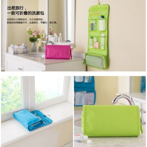 TRAVEL TOILETRIES BAG ORGANIZER