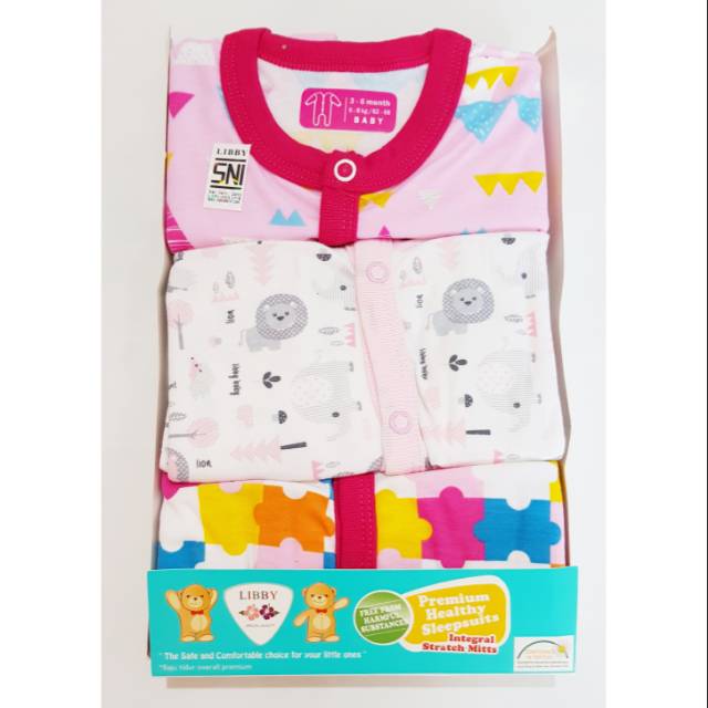 Sleepsuit Libby Premium Jumper Panjang Bayi Perempuan 3-6 bulan