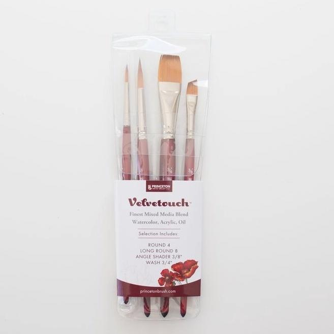 

Princeton Velvetouch Brush 4 pcs set -Kuas lukis set ---READY---